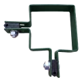 Collier d'angle pour clôture 80×80 mm vert RAL 6005 – kit de fixation complet 001-610 (2)