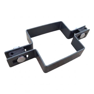 Collier de clôture a panneaux intermédiaire 80×80 mm graphite RAL 7016 – kit complet