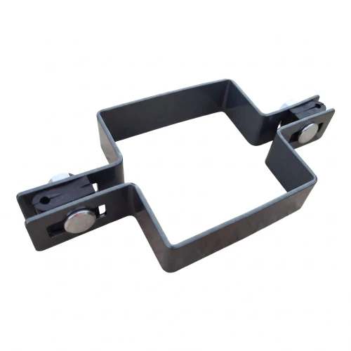 Collier de clôture a panneaux intermédiaire 80×80 mm graphite RAL 7016 – kit complet 001-611 (1)