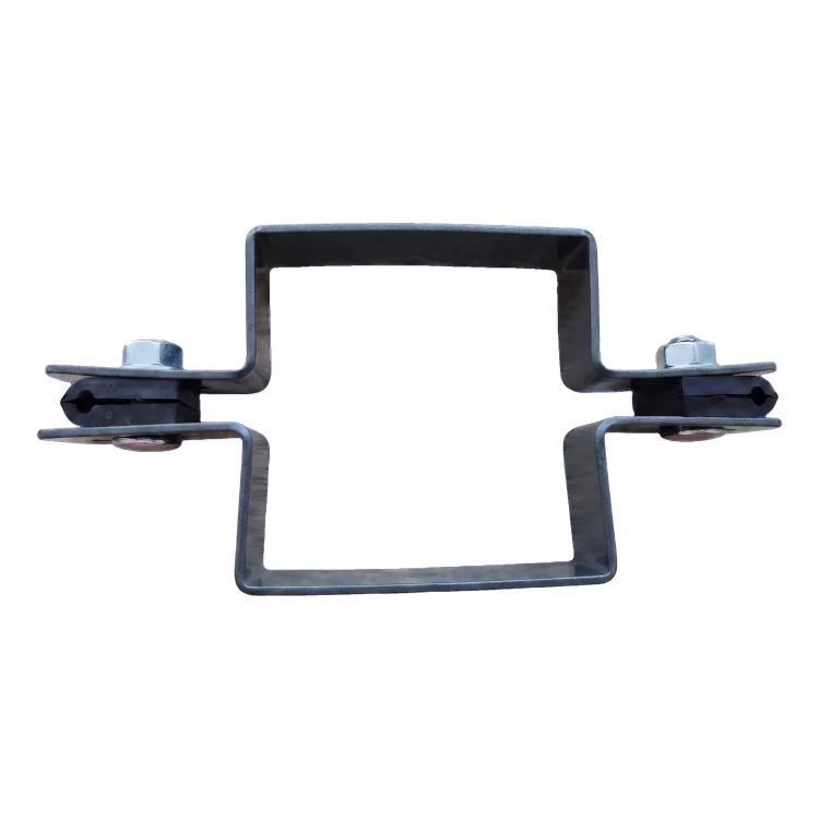Collier de clôture a panneaux intermédiaire 80×80 mm graphite RAL 7016 – kit complet 001-611 (3)