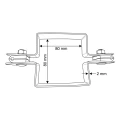 Collier de clôture a panneaux intermédiaire 80×80 mm graphite RAL 7016 – kit complet 001-611 (4)