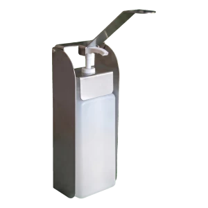 Distributeur à coude pour liquide désinfectant en acier inoxydable 1000 ml