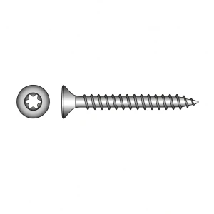TOBSTEEL vis pour construction bois inox A2 5,0×20 mm TX25 tête fraisée – 500 pcs