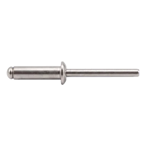 Rivet aveugle en acier inoxydable A2/A2 ISO 15983 3,0×10 mm – tête plate, ouvert – carton de 500 pièces