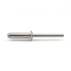 Rivet aveugle en acier inoxydable A2/A2 ISO 15983 4,0×20 mm – tête plate, ouvert – carton de 500 pièces