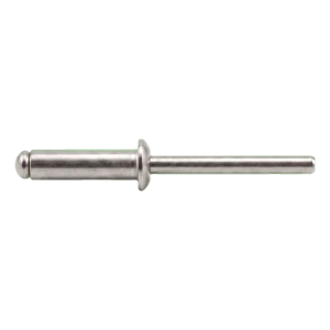 Rivet aveugle en acier inoxydable A2/A2 ISO 15983 6,0×12 mm – tête plate, ouvert – carton de 250 pièces