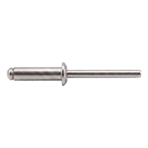 Rivet aveugle en acier inoxydable A4/A4 ISO 15983 4,0×16 mm – tête plate, ouvert – carton de 500 pièces