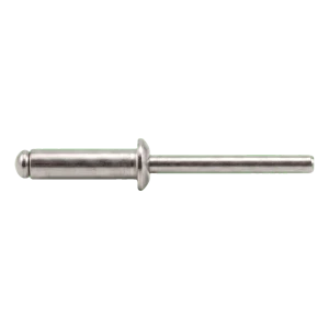 Rivet aveugle en acier inoxydable A2/A2 ISO 15983 4,0×10 mm – tête plate, ouvert – carton de 500 pièces