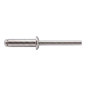 Rivet aveugle en acier inoxydable A2/A2 ISO 15983 5,0×20 mm – tête plate, ouvert – carton de 250 pièces