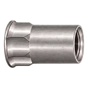 Écrou à river en acier inoxydable A2 M6×16 mm – petite tête fraisée, fût semi-hexagonal – carton de 250 pièces