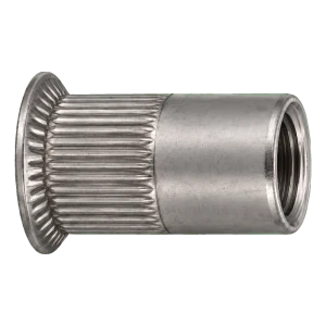 Écrou à river en acier inoxydable A4 M5×13,5 mm – tête fraisée, fût moleté – carton de 250 pièces