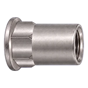 Écrou à river en acier inoxydable A2 M8×17,5 mm – tête plate, fût semi-hexagonal – carton de 250 pièces