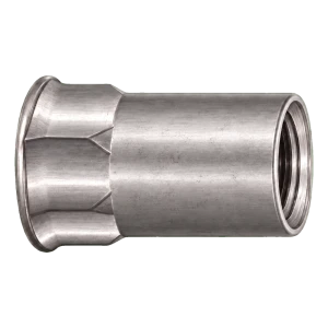 Écrou à river en acier inoxydable A4 M8×17 mm – petite tête fraisée, fût semi-hexagonal – carton de 250 pièces