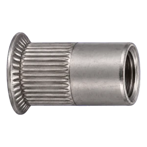 Écrou à river en acier inoxydable A2 M5×13,5 mm – tête fraisée, fût moleté – carton de 250 pièces