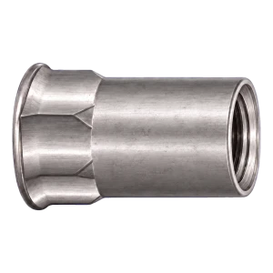 Écrou à river en acier inoxydable A4 M6×16 mm – petite tête fraisée, fût semi-hexagonal – carton de 250 pièces