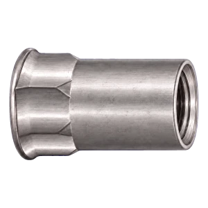 Écrou à river en acier inoxydable A2 M10×20,5 mm – petite tête fraisée, fût semi-hexagonal – carton de 250 pièces