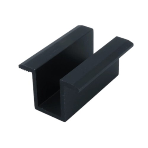 Pince centrale H25 L50 avec broche de mise à la terre Anodisé PV-04-10