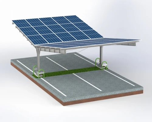 Carport Photovoltaïque pour 4 véhicules T 11,4m x 5,2m Abri Solaire GPV-101-13 (2)