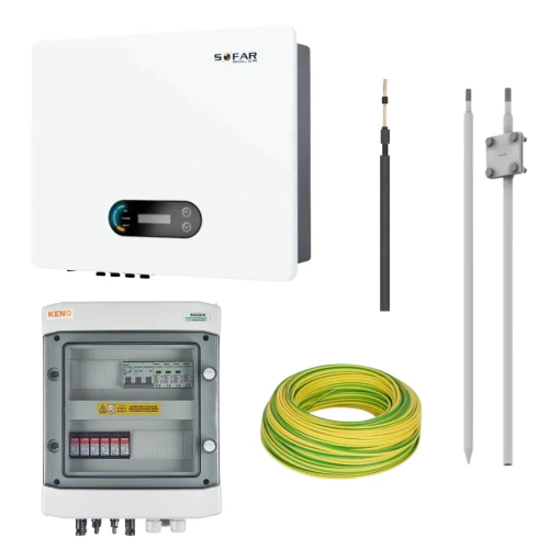 Kit électrique complet pour photovoltaïque avec onduleur 12KTLX-G3 3F 2MPPT Sofar GPV-405-04