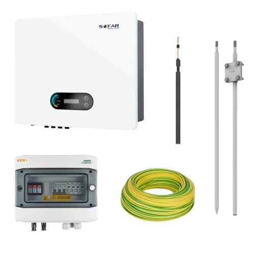 Kit électrique complet pour photovoltaïque avec onduleur 4.4KTLX-G3 3F 2MPPT Sofar GPV-405-05