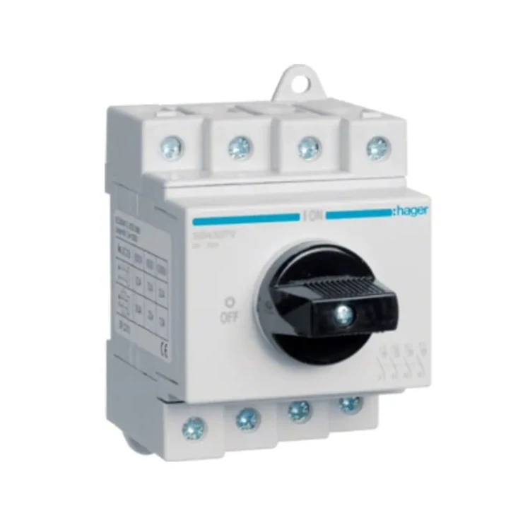 Hager Interrupteur-sectionneur DC triphasé 4P 32A 1000V GPV-401-48
