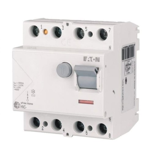 Eaton Disjoncteur à courant résiduel 4P 25A 6kA 30mA AC type GPV-401-89