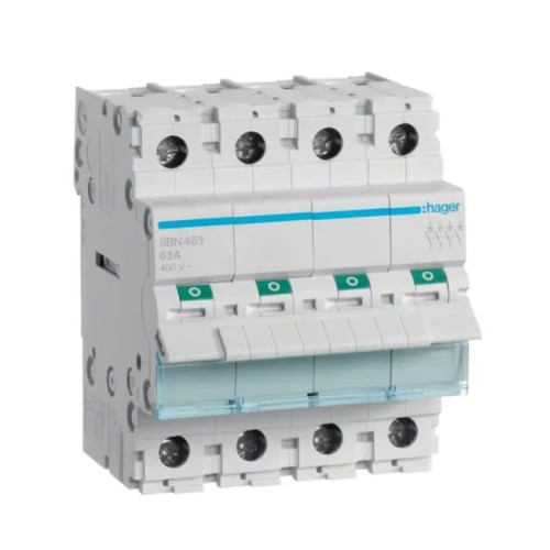 Hager Interrupteur-sectionneur triphasé 4P 63A 400V AC GPV-401-106
