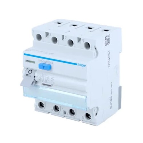 Hager Disjoncteur à courant résiduel 3P+N 63A 30mA AC type GPV-401-107