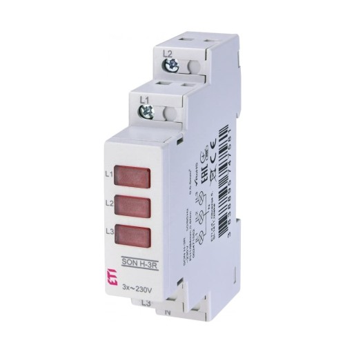ETI Témoin 3 triple SON H-3R indiquant la présence de tension GPV-401-117