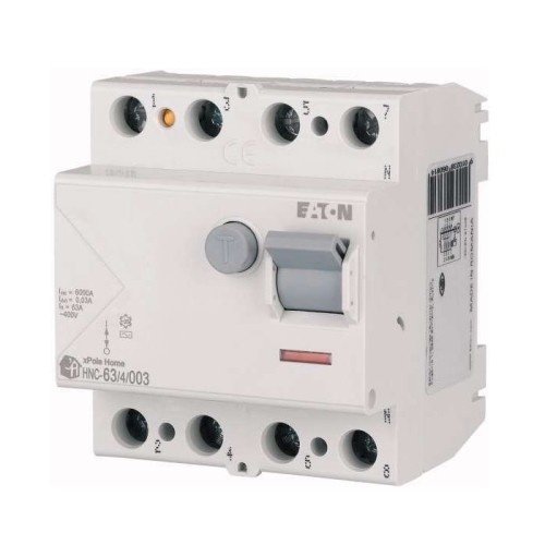 Eaton Disjoncteur à courant résiduel 4P 63A 6kA 30mA type AC GPV-401-165