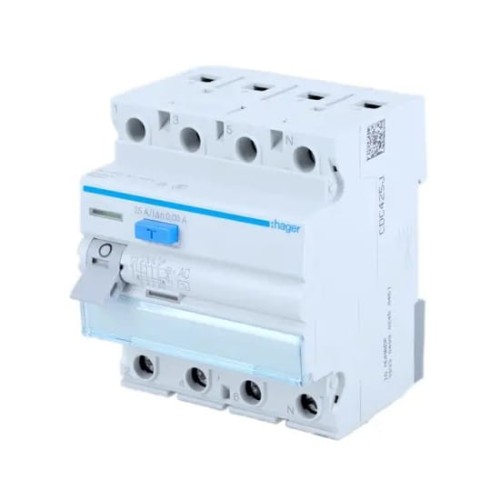 Hager Disjoncteur à courant résiduel 3P+N 40A 30mA typ A GPV-401-171