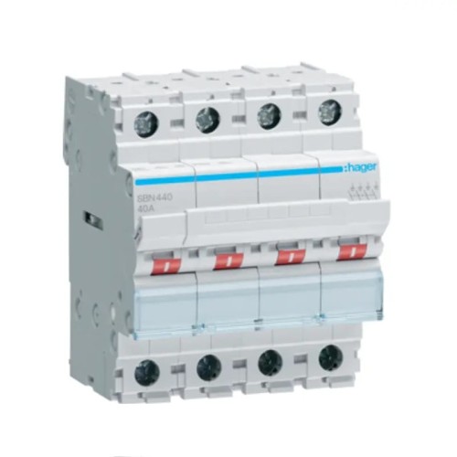 Hager Interrupteur-sectionneur triphasé 4P 40A 400V AC GPV-401-190