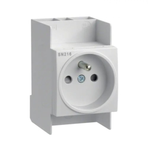 Hager Prise pour rail DIN 10-16A 250V broches de mise à la terre enfichables GPV-401-193