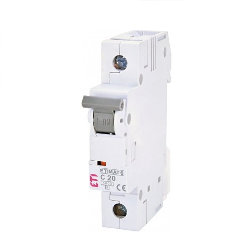 ETI Disjoncteur de surintensité C 20A 1P 6kA GPV-401-211
