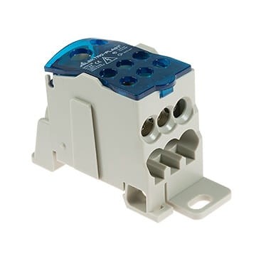 ELEKTRO-PLAST Bloc de commutation 1 pôle 125A TH35 bleu UKK-125 GPV-401-214