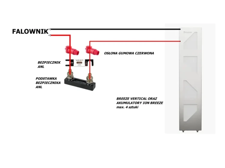 BREEZE Support vertical pour le stockage d'énergie 51,2V min 2,5 max 10kWh VERTICAL STAND GPV-402-08 (8)