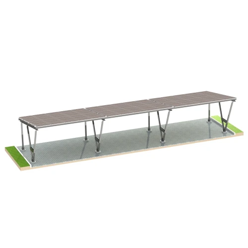 Carport Photovoltaïque VICA pour 6 véhicule Abri Solaire 3x2 modules GPV-105-06 (2)