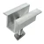 Pince centrale H25 L50 brute avec vis M8x25 et insert pour panneaux de 35mm PV-04-17