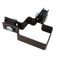 Collier d'angle pour panneaux de clôture 40x60 mm marron