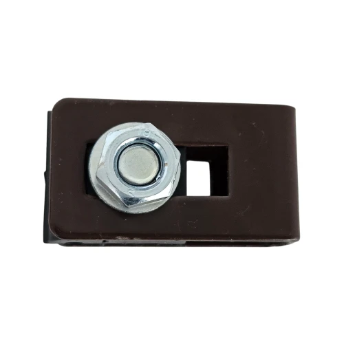 Collier universel support connecteur pour panneaux de clôture brun GPV-700-20 (2)