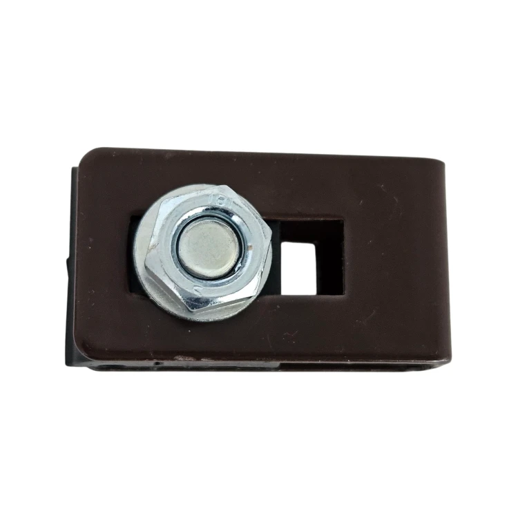 Collier universel support connecteur pour panneaux de clôture brun GPV-700-20 (2)
