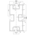 Profil en aluminium 240cm 80x40 pour vis à tête hexagonale 90443 PV-01-37 (2)
