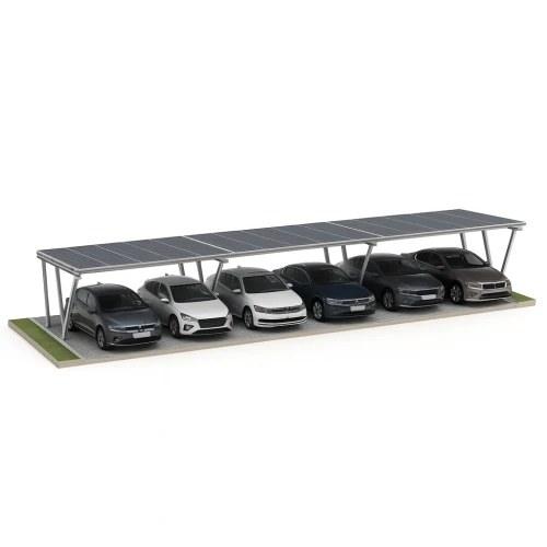 Carport Photovoltaïque VICA pour 6 véhicule Abri Solaire 3x2 modules GPV-105-06