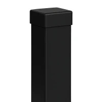 Poteau de clôture 80x80x2 mm, longueur 2,4 m, noir