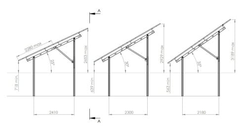 Structure photovoltaïque au sol Ultra Strong 16 panneaux N2V GPV-N2V-US16 (4)
