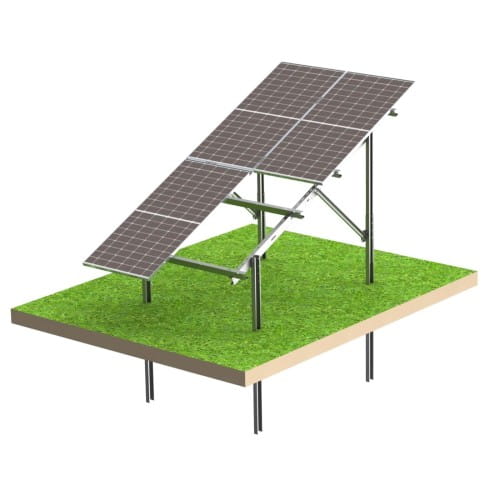 Structure photovoltaïque au sol Ultra Strong 4 panneaux N2V GPV-N2V-US4 (1)