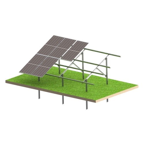Kit solaire N2V Light - structure photovoltaïque au sol pour 12 panneaux GPV-N2V-L12 (1)