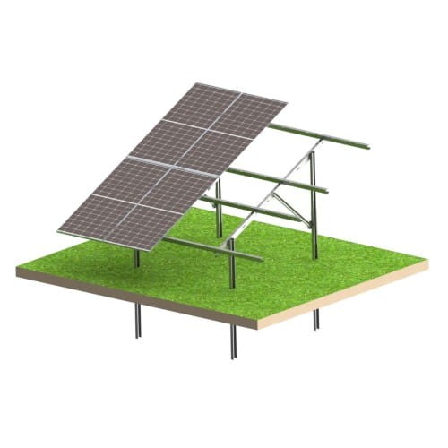 Kit Solaire N2V Light – structure photovoltaïque au sol pour 8 panneaux GPV-N2V-L8 (1)