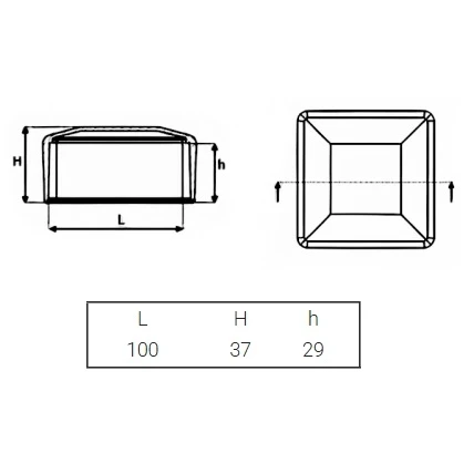 Capuchon cache embout pour poteau de clôture 100x100 graphite 000-133 (2)