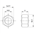 Écrou hexagonal M10 DIN 934 A4-80 000-064 (2)